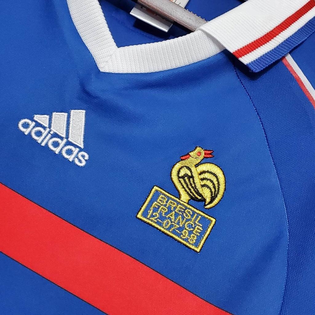 Camisa França Retrô 1998 Azul - Adidas - Loja da Seven Oficial