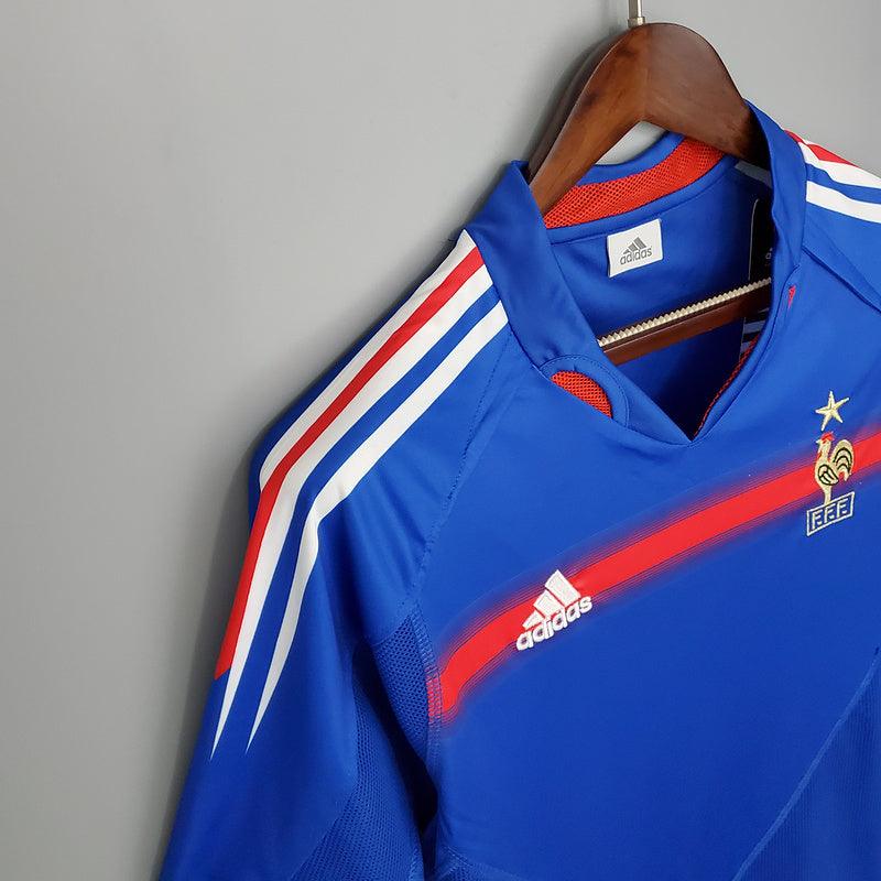 Camisa França Retrô 2004 Azul - Adidas - Loja da Seven Oficial