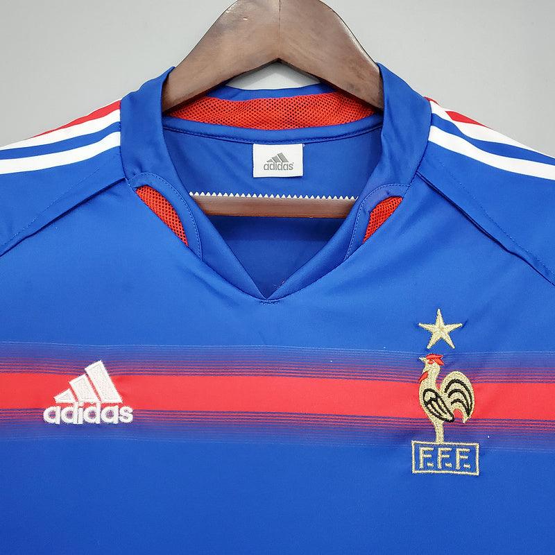 Camisa França Retrô 2004 Azul - Adidas - Loja da Seven Oficial