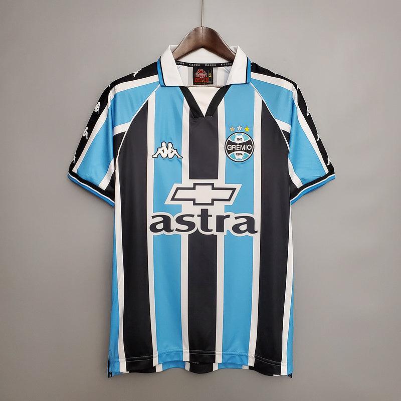 Camisa Grêmio Retrô 2000 Azul e Preta - Kappa - Loja da Seven Oficial