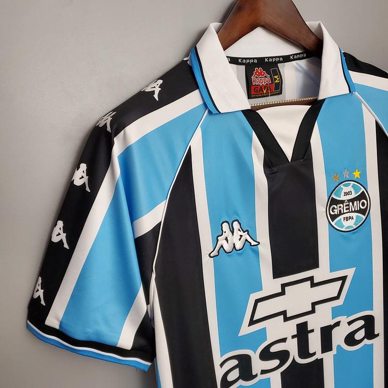 Camisa Grêmio Retrô 2000 Azul e Preta - Kappa - Loja da Seven Oficial