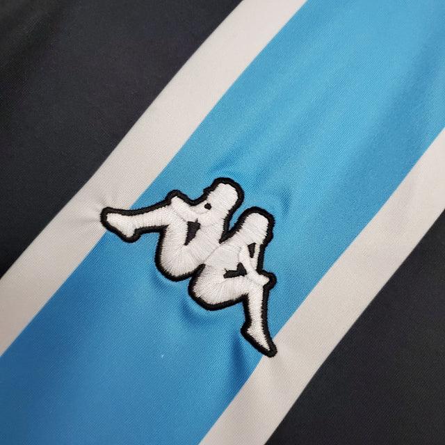 Camisa Grêmio Retrô 2000 Azul e Preta - Kappa - Loja da Seven Oficial