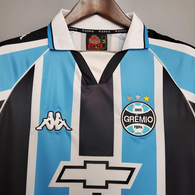 Camisa Grêmio Retrô 2000 Azul e Preta - Kappa - Loja da Seven Oficial