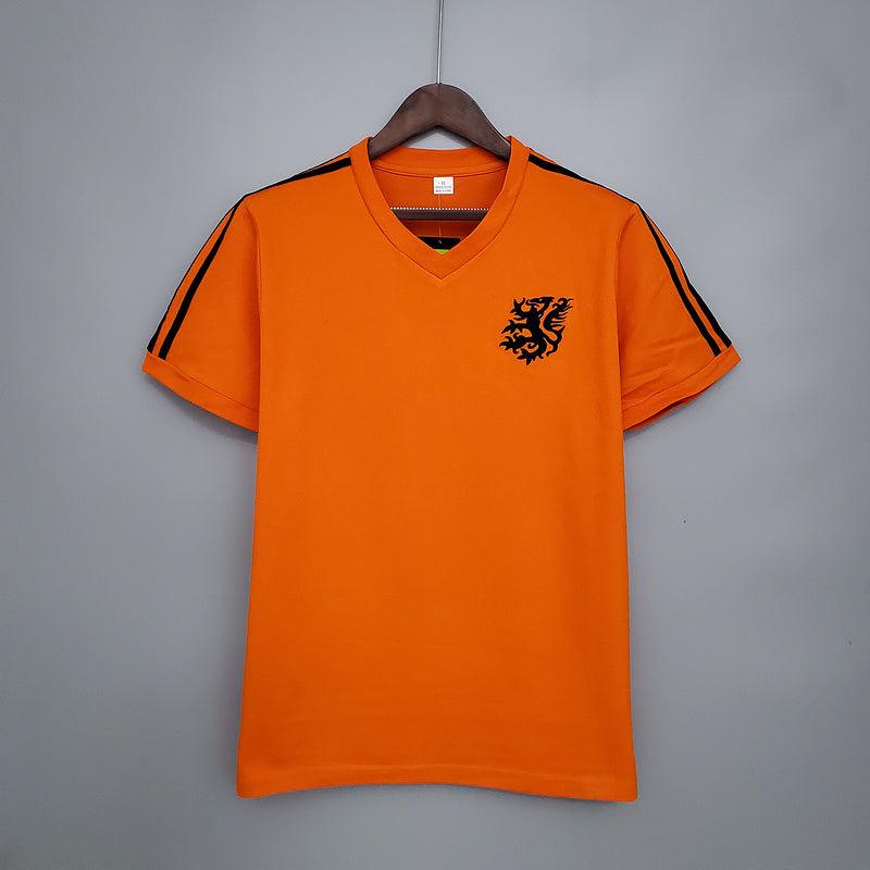 Camisa Holanda Retrô 1974 Laranja - Loja da Seven Oficial