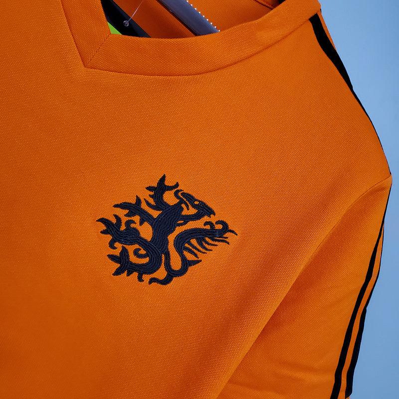 Camisa Holanda Retrô 1974 Laranja - Loja da Seven Oficial