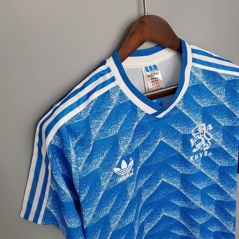 Camisa Holanda Retrô 1988 Azul - Adidas - Loja da Seven Oficial