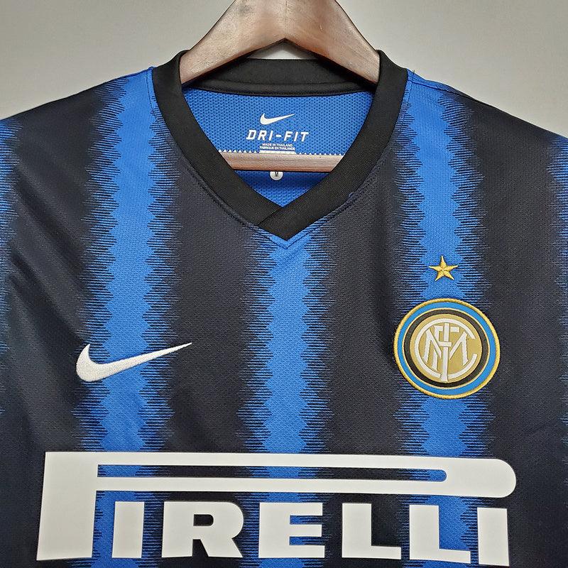 Camisa Inter de Milão Retrô 2010/2011 Azul e Preta - Nike - Loja da Seven Oficial