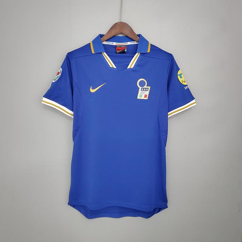 Camisa Itália Retrô 1996 Azul - Nike - Loja da Seven Oficial