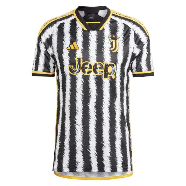 Camisa Juventus Home 23/24 s/n° Torcedor Masculino - Branco e Preto - Loja da Seven Oficial