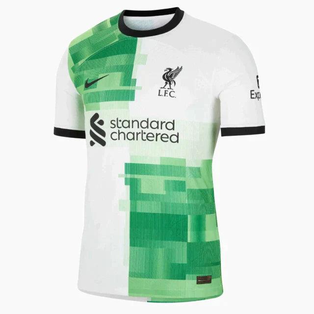 Camisa Liverpool Away 23/24 s/n° Torcedor Masculina - Branco e Verde - Loja da Seven Oficial