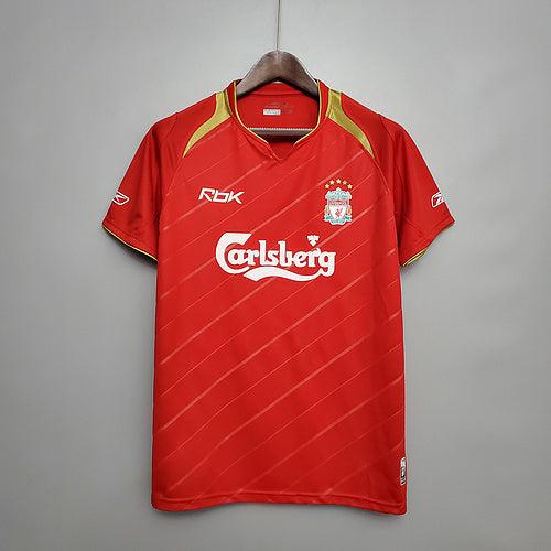 Camisa Liverpool Retrô 05/06 - Reebok - Vermelha - Loja da Seven Oficial