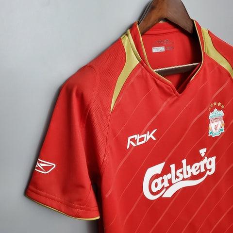 Camisa Liverpool Retrô 05/06 - Reebok - Vermelha - Loja da Seven Oficial