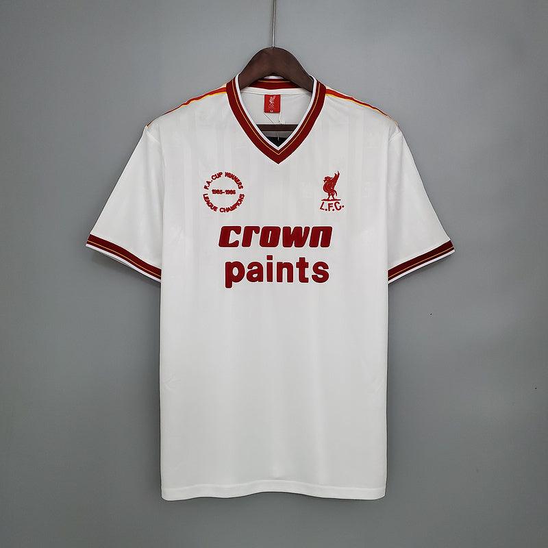 Camisa Liverpool Retrô 1985/1986 Branca - Loja da Seven Oficial