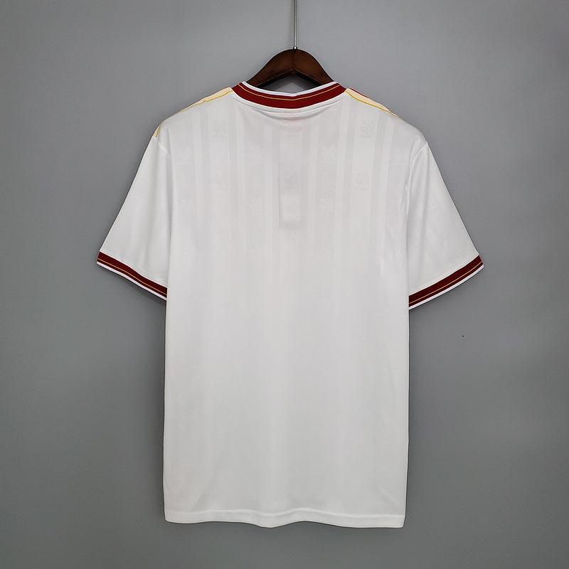 Camisa Liverpool Retrô 1985/1986 Branca - Loja da Seven Oficial