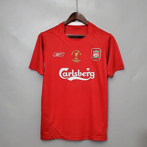 Camisa Liverpool Retrô 2005 Vermelha - Reebok - Loja da Seven Oficial