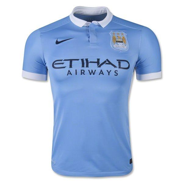 Camisa Manchester City I 15/16 Nike - Azul - Loja da Seven Oficial