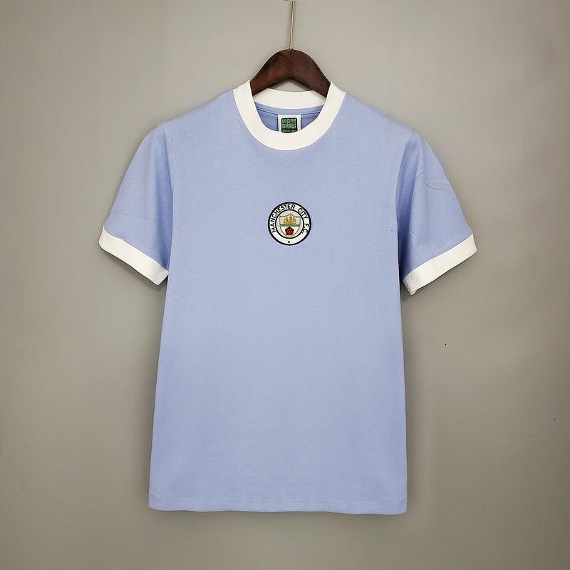 Camisa Manchester City Retrô 1972 Azul - Loja da Seven Oficial