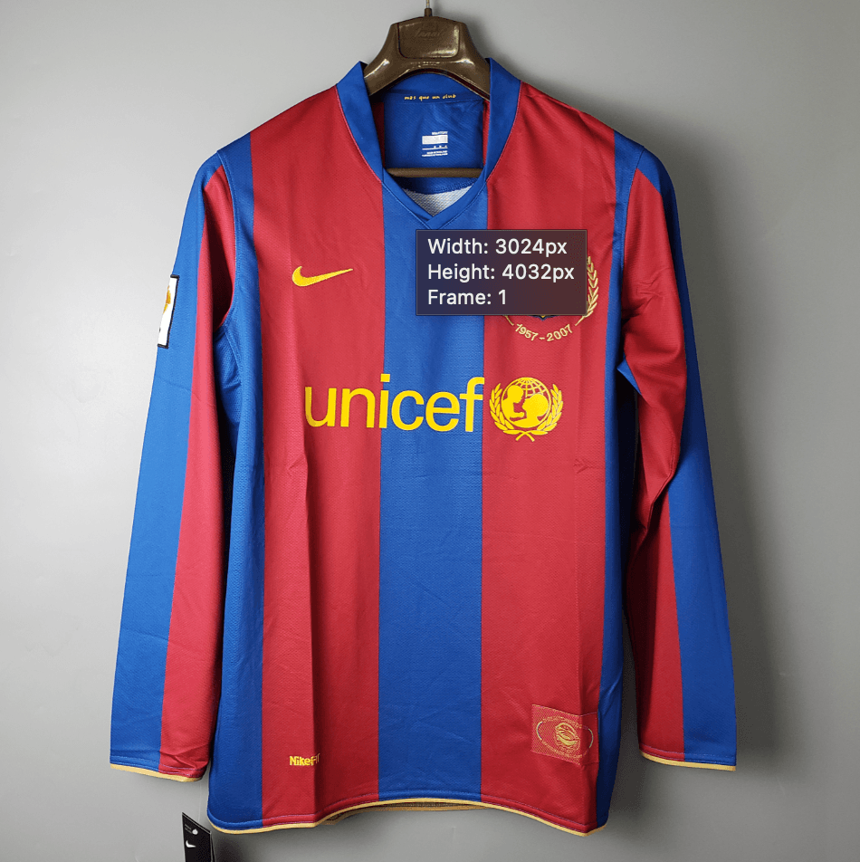 Camisa Manga Longa Barcelona 07/08 Nike - Grená - Loja da Seven Oficial