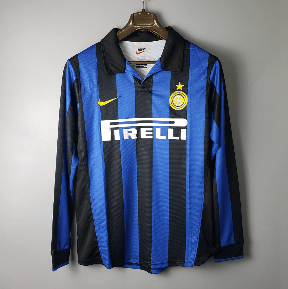 Camisa Manga Longa Inter de Milão I 1998 Nike - Azul - Loja da Seven Oficial