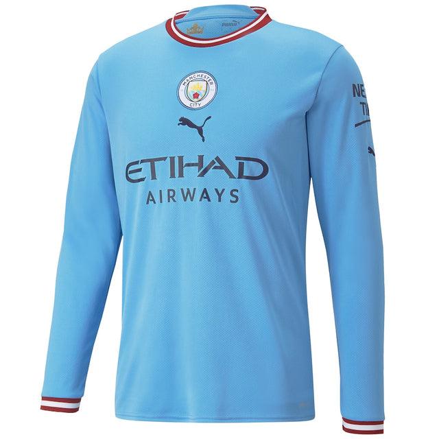 Camisa Manga Longa Manchester City 22/23 Puma [Haaland #9] - Azul - Loja da Seven Oficial