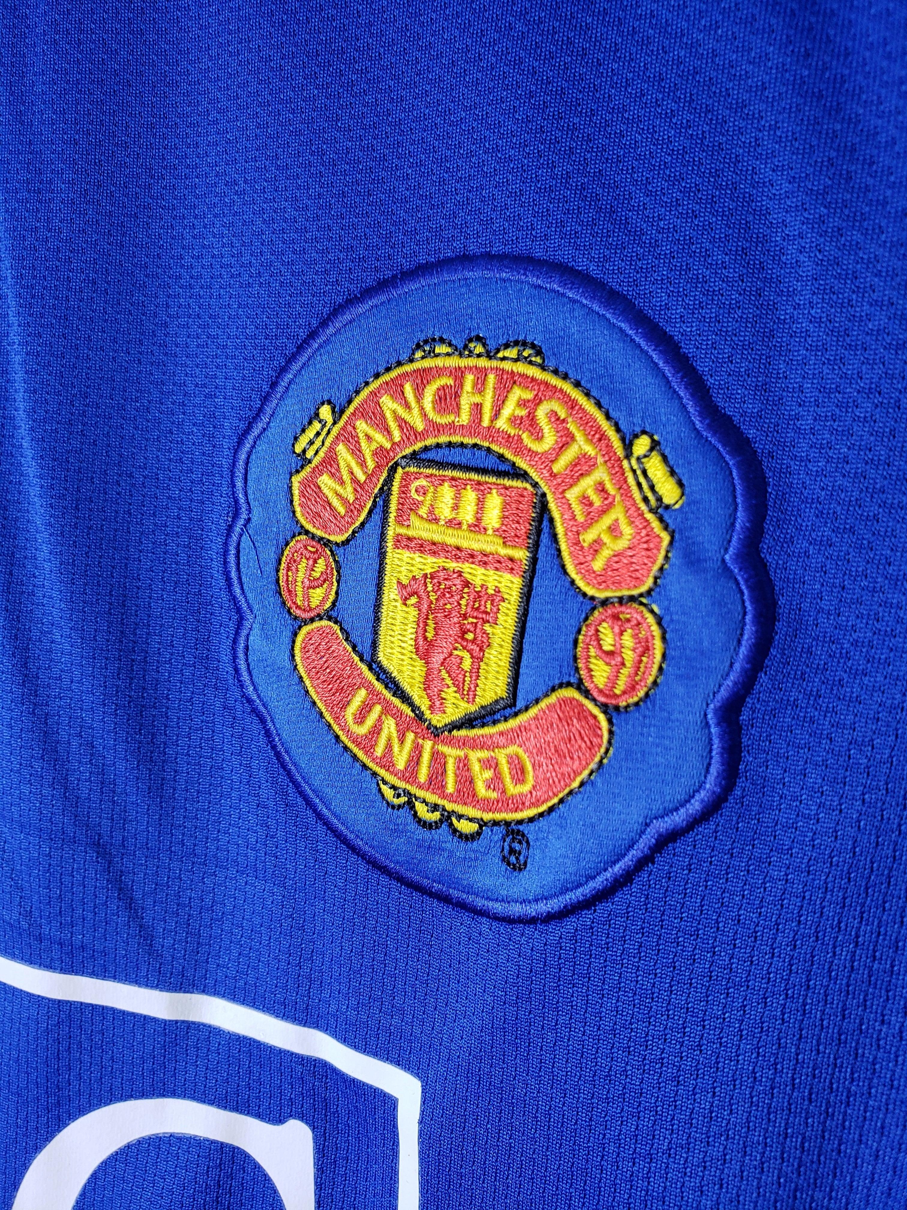 Camisa Manga Longa Manchester United 07/08 Nike - Azul - Loja da Seven Oficial