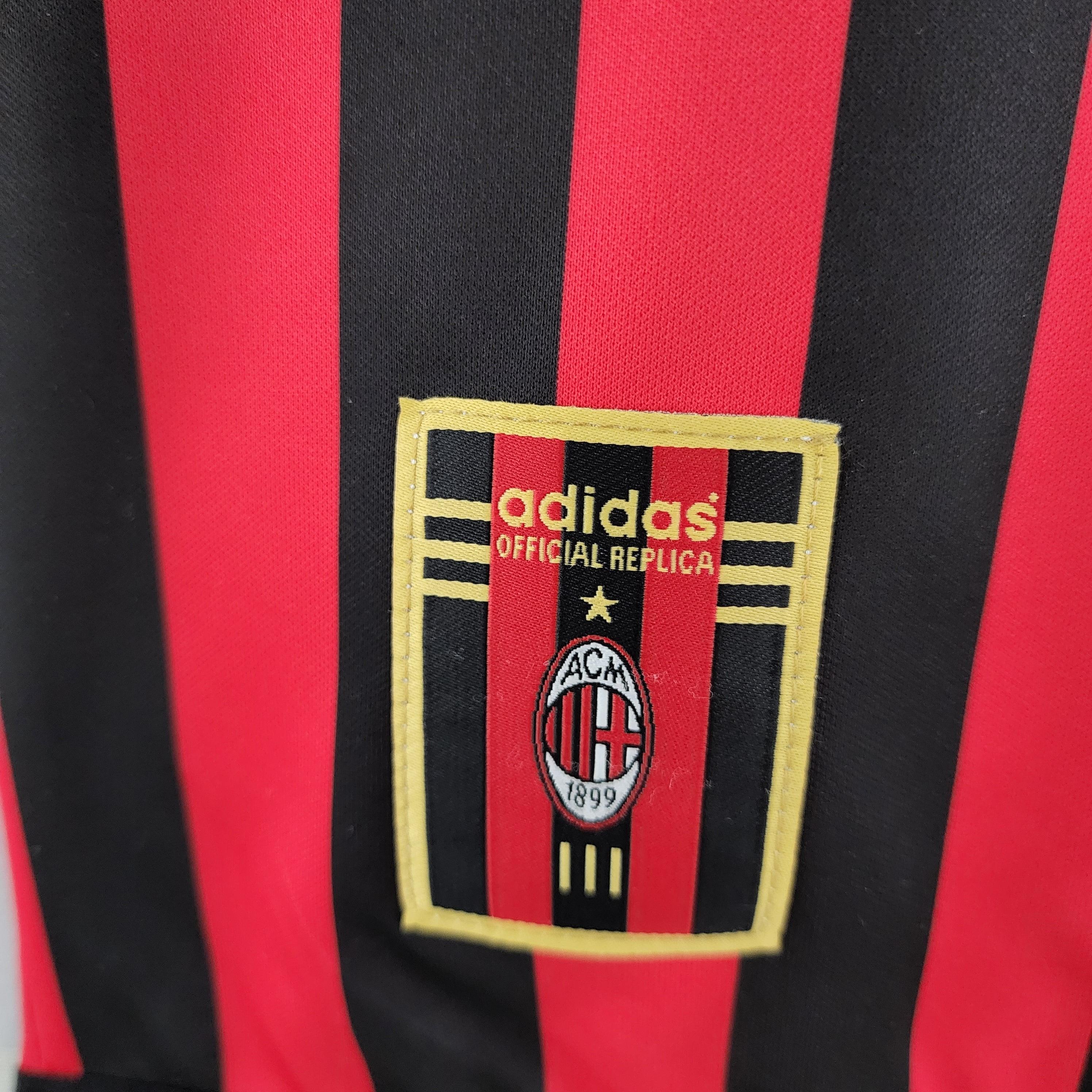 Camisa Manga Longa Milan 1999/2000 Adidas - Preto e Vermelho - Loja da Seven Oficial