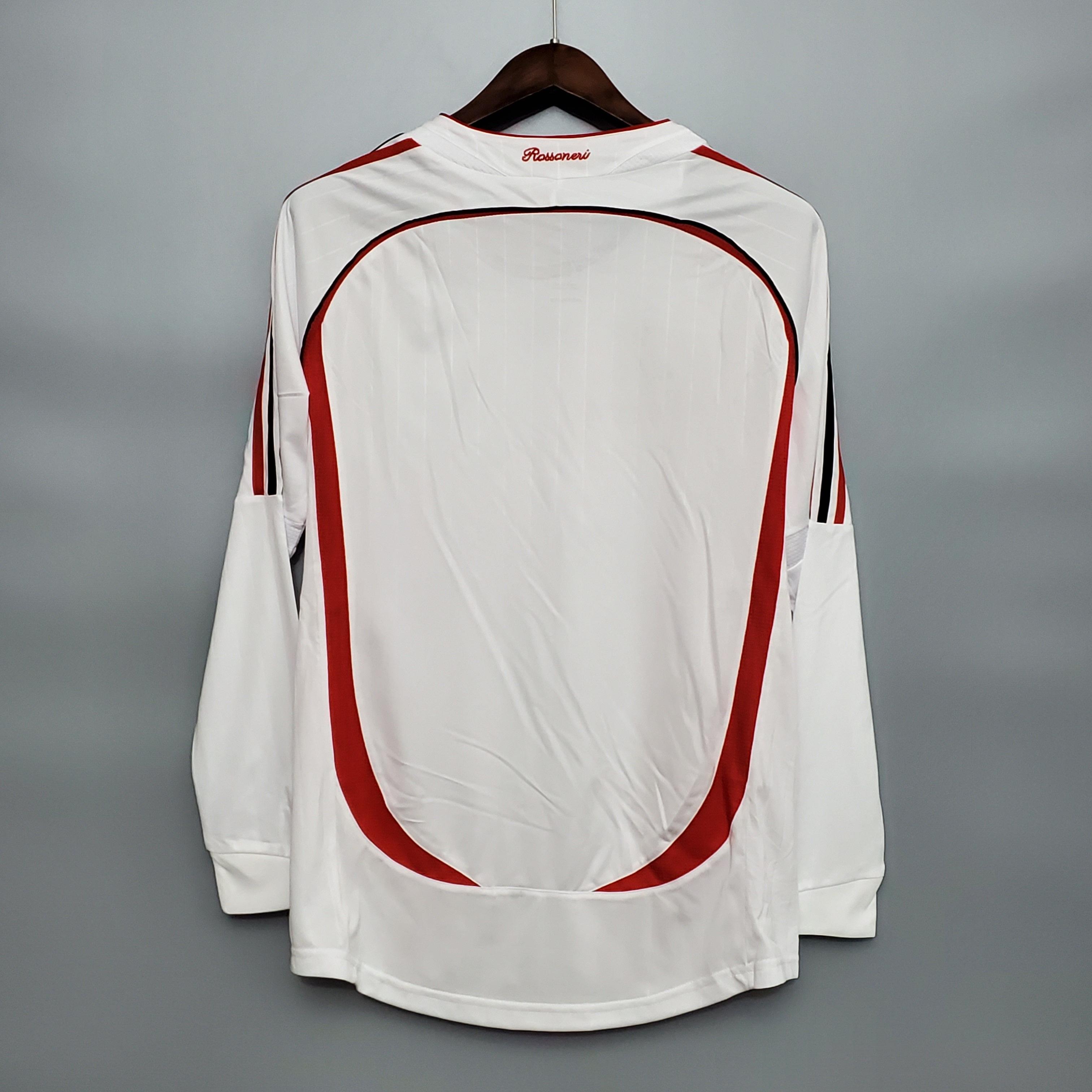 Camisa Manga Longa Milan Champions League 06/07 Adidas - Branco - Loja da Seven Oficial