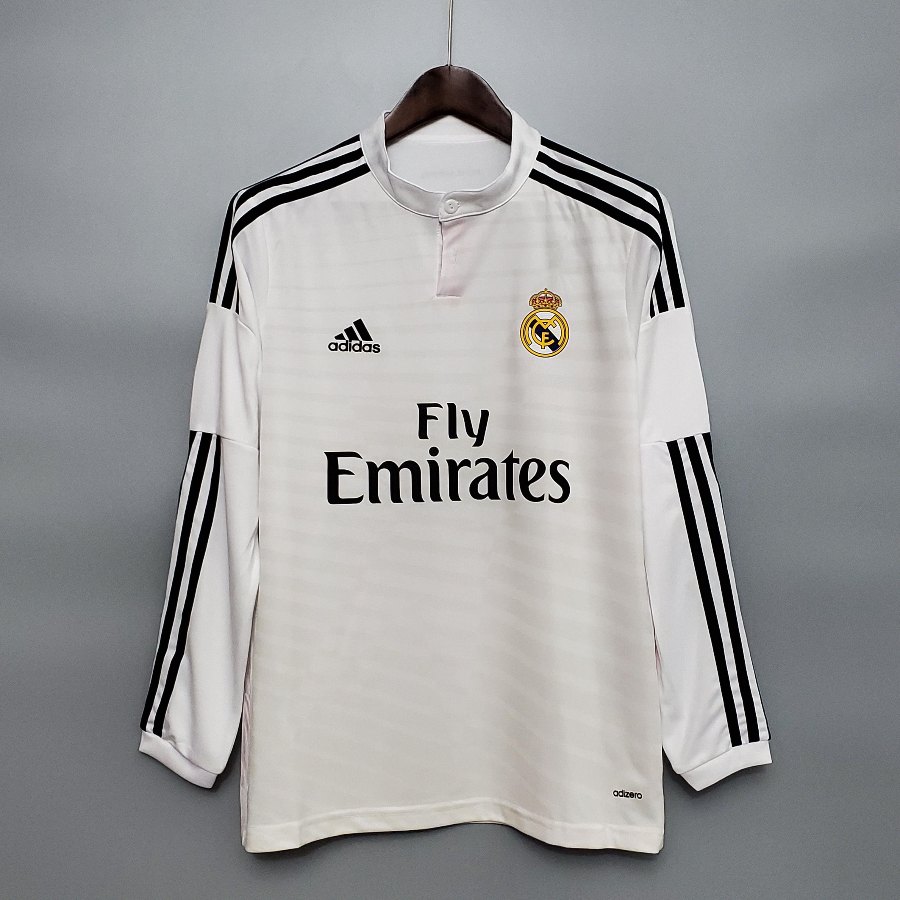 Camisa Manga Longa Real Madrid 14/15 Adidas - Branco - Loja da Seven Oficial