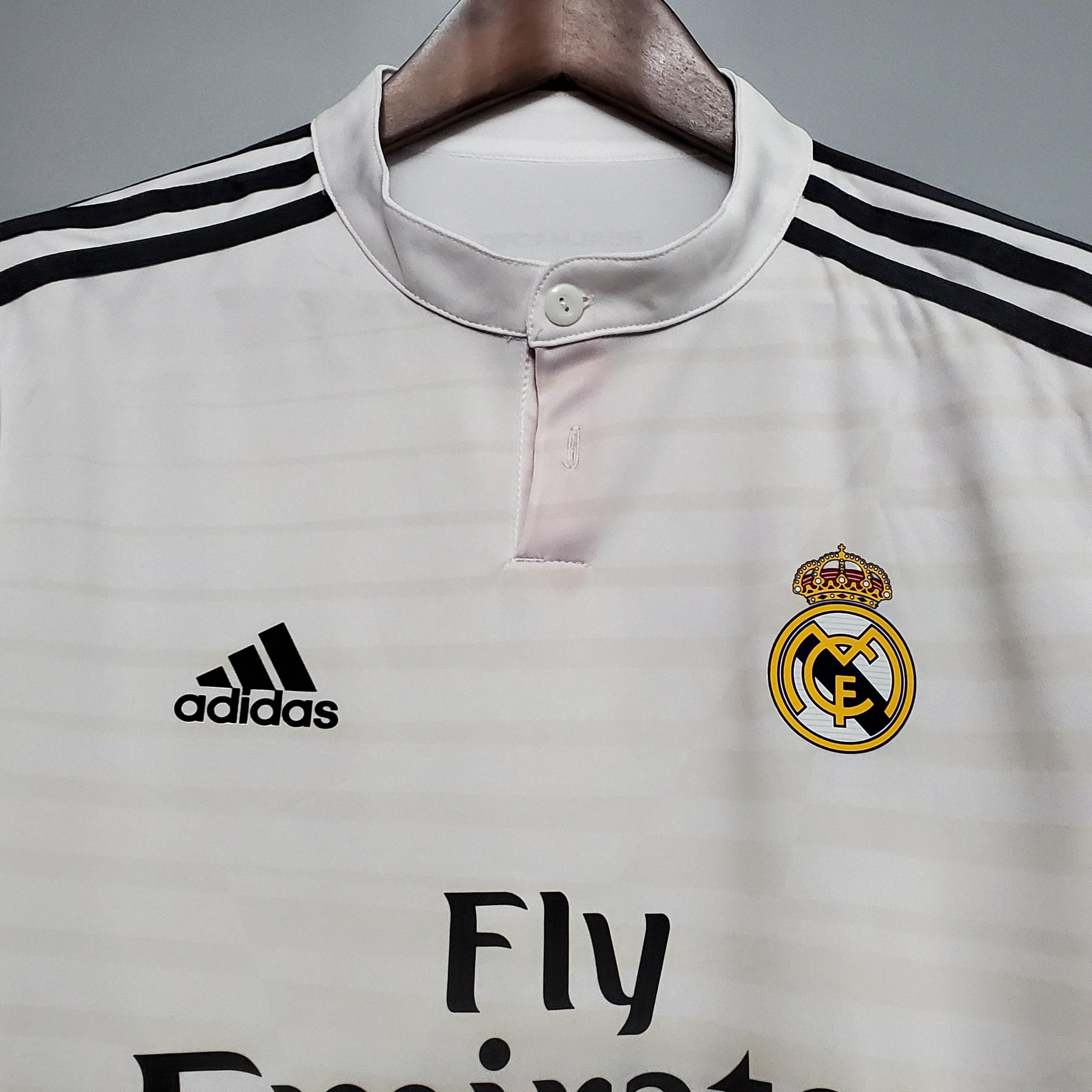 Camisa Manga Longa Real Madrid 14/15 Adidas - Branco - Loja da Seven Oficial