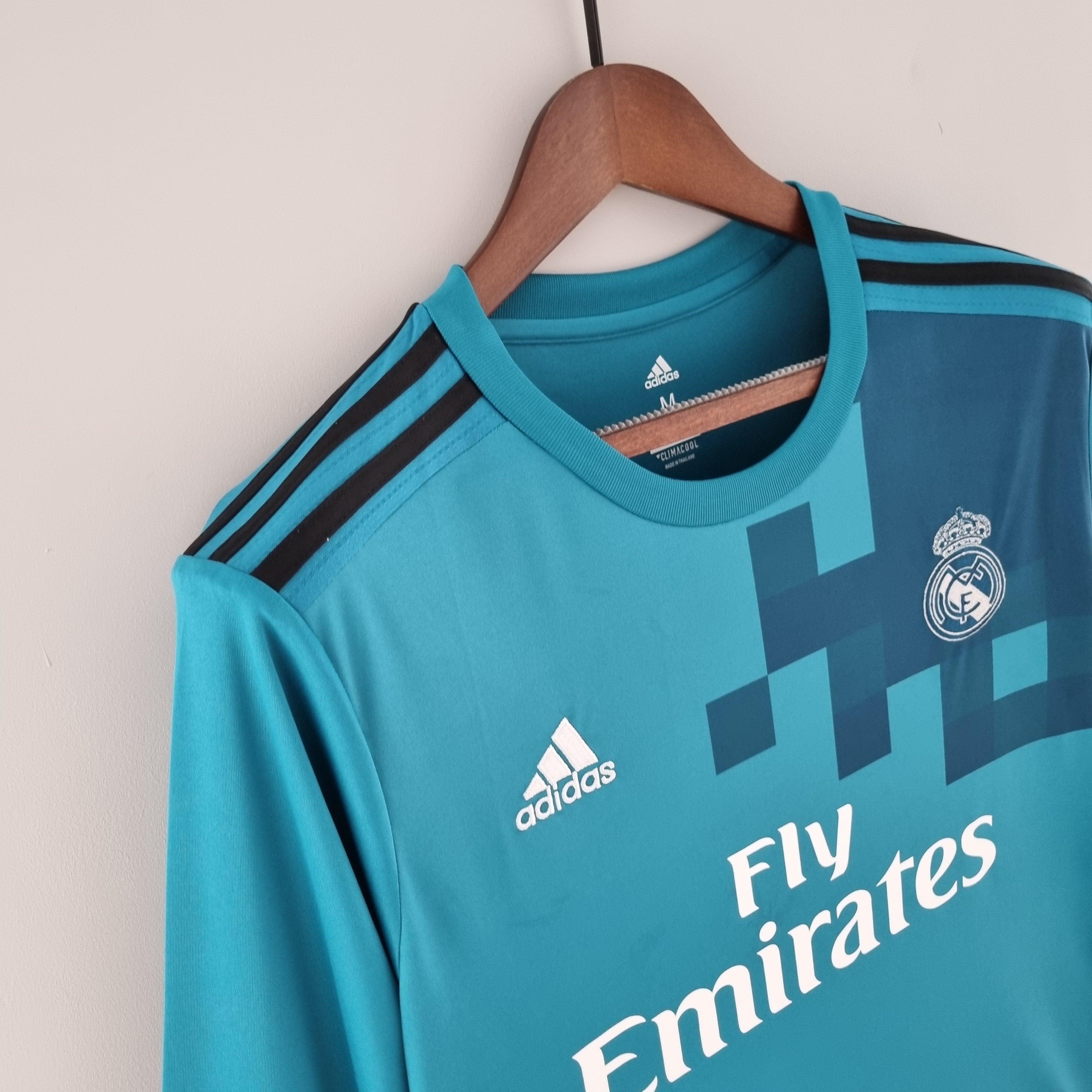 Camisa Manga Longa Real Madrid 17/18 Adidas - Azul - Loja da Seven Oficial