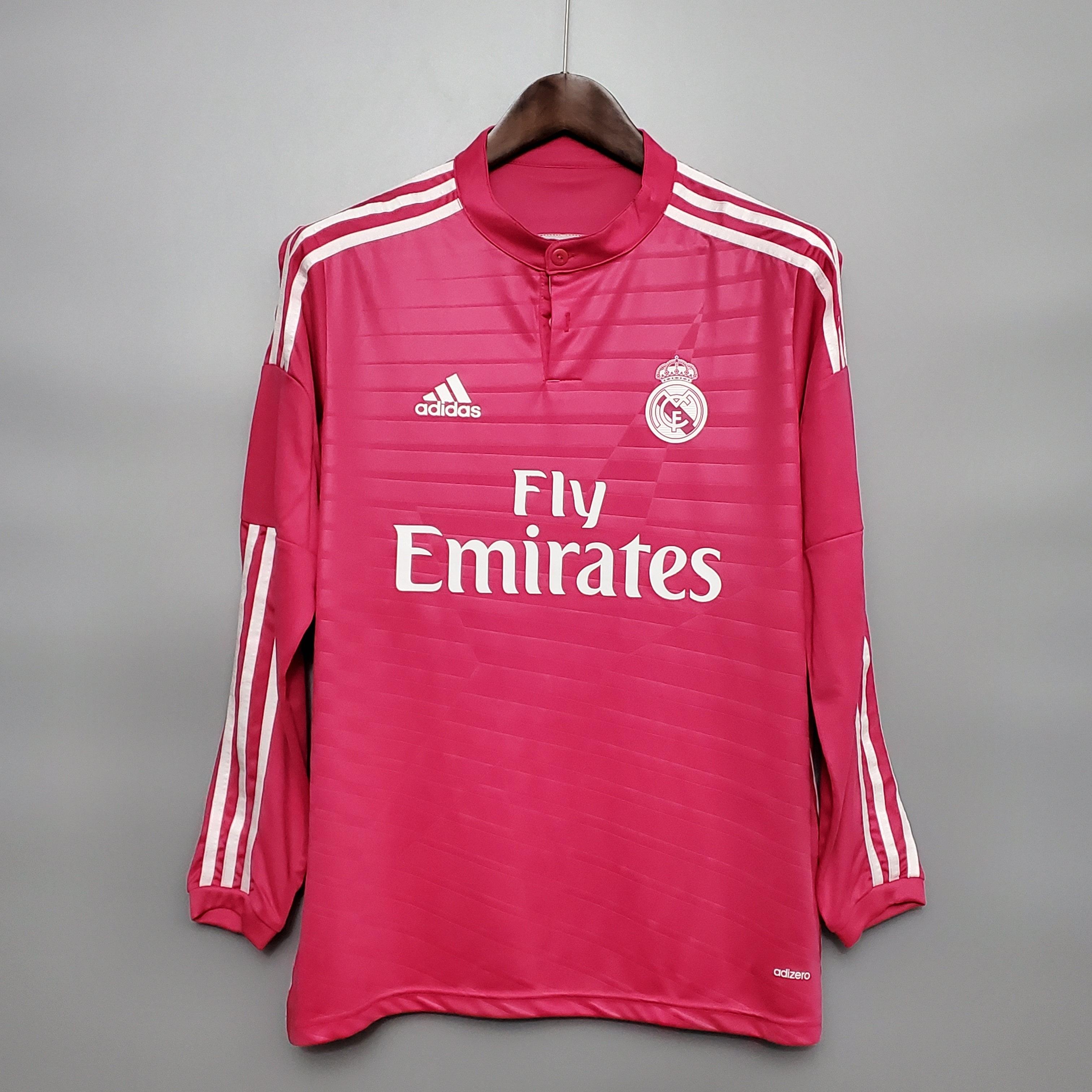 Camisa Manga Longa Real Madrid II 14/15 Adidas - Rosa - Loja da Seven Oficial