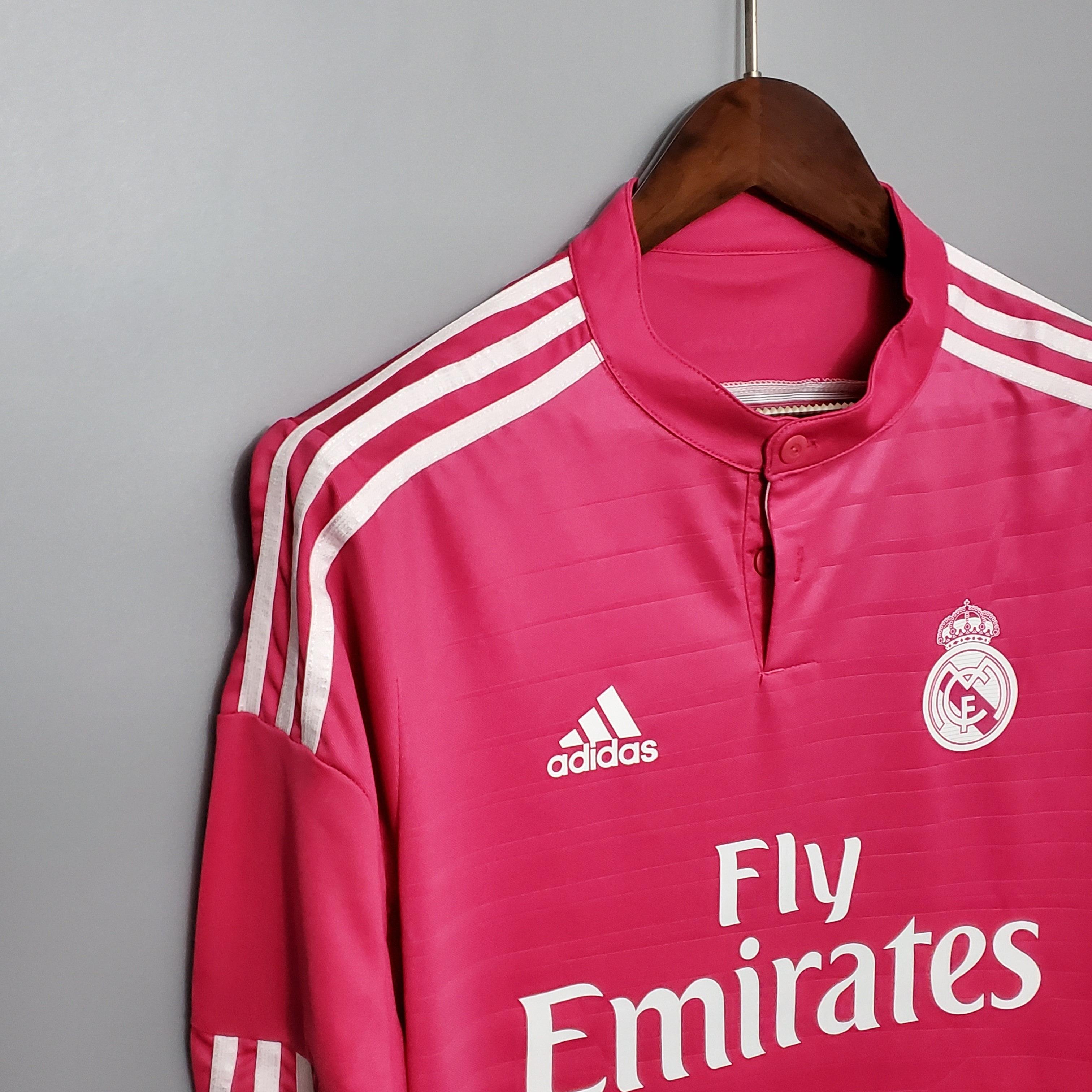 Camisa Manga Longa Real Madrid II 14/15 Adidas - Rosa - Loja da Seven Oficial