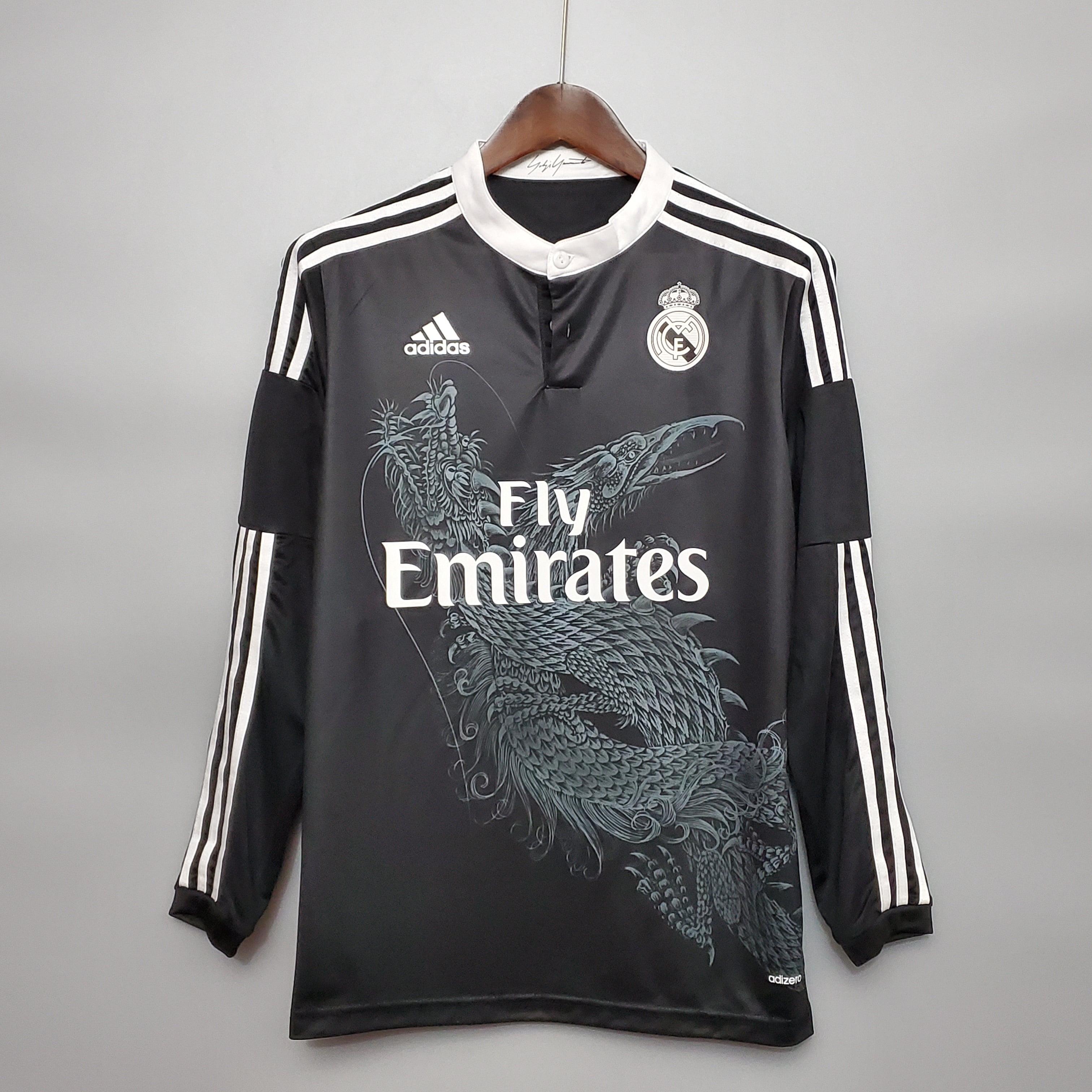 Camisa Manga Longa Real Madrid Third 14/15 Adidas - Preto - Loja da Seven Oficial