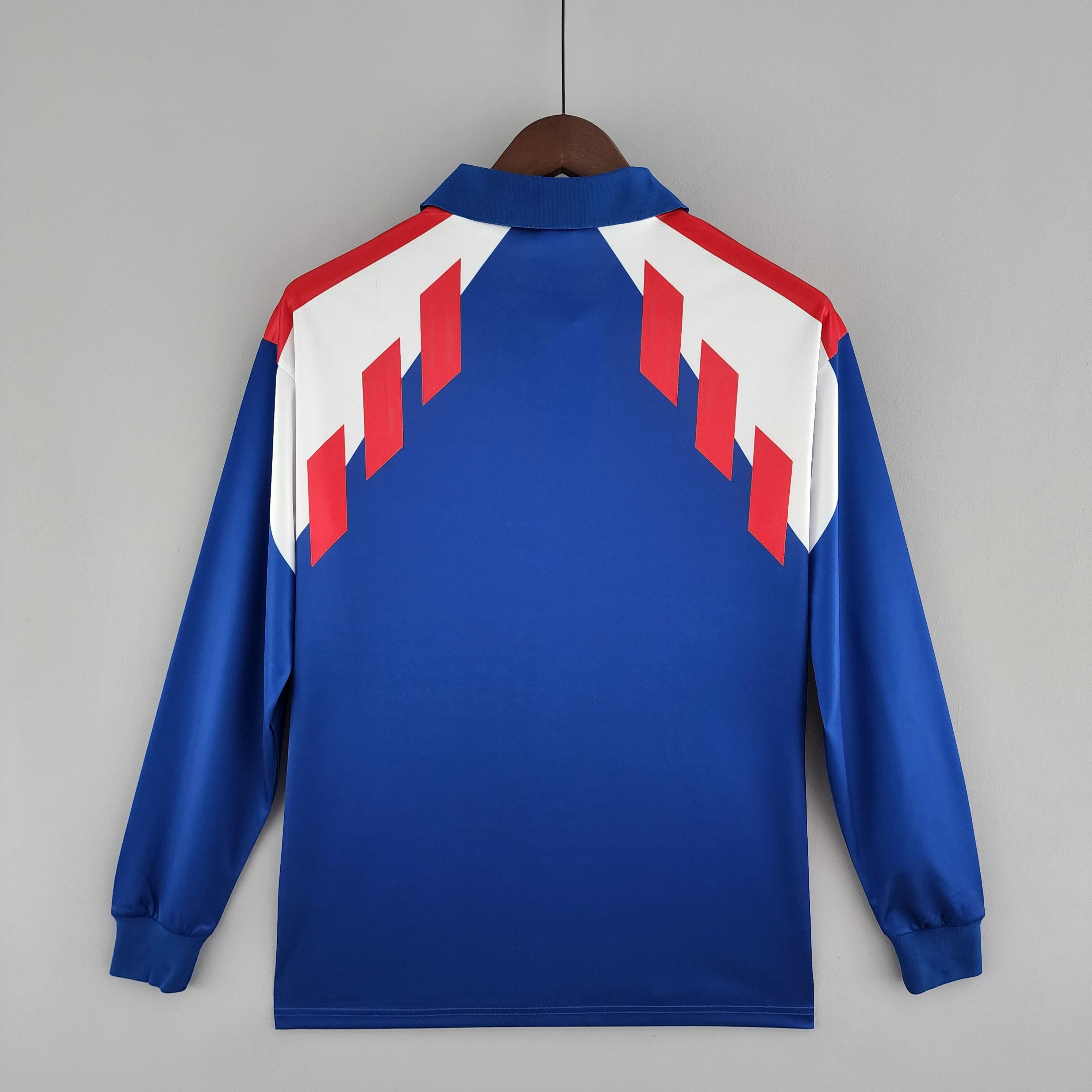 Camisa Manga Longa Seleção França 88/90 Adidas - Azul - Loja da Seven Oficial