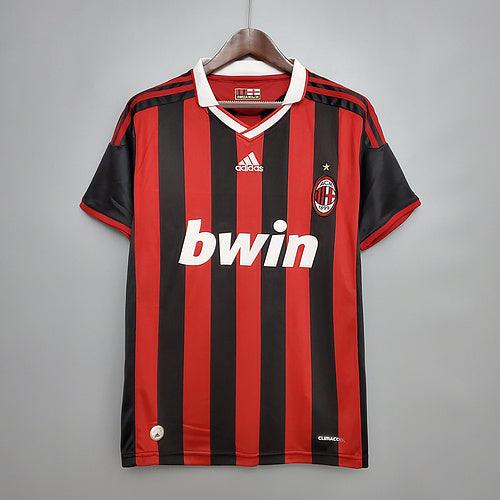 Camisa Milan Retrô 09/10 - Adidas - Vermelha e Preta - Loja da Seven Oficial