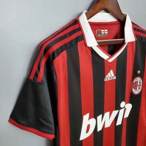 Camisa Milan Retrô 09/10 - Adidas - Vermelha e Preta - Loja da Seven Oficial