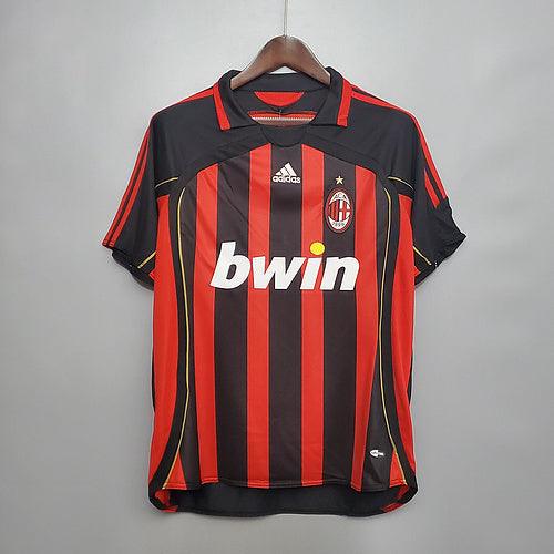 Camisa Milan Retrô 2006/2007 Vermelha e Preta - Adidas - Loja da Seven Oficial