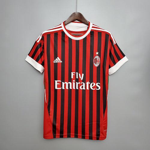 Camisa Milan Retrô 2011/2012 Vermelha e Preta - Adidas - Loja da Seven Oficial