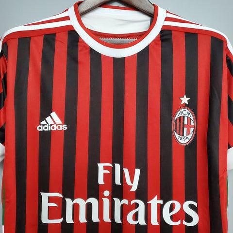 Camisa Milan Retrô 2011/2012 Vermelha e Preta - Adidas - Loja da Seven Oficial