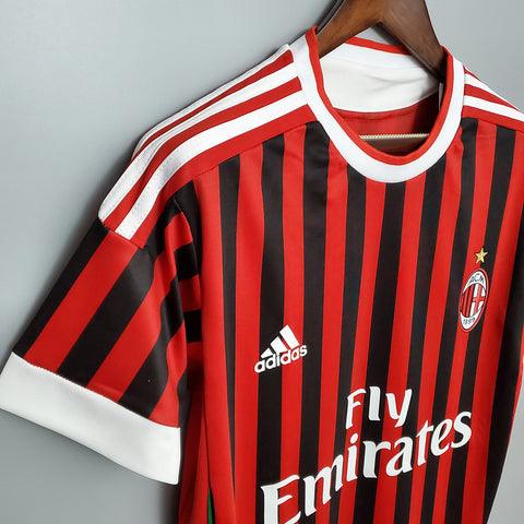 Camisa Milan Retrô 2011/2012 Vermelha e Preta - Adidas - Loja da Seven Oficial