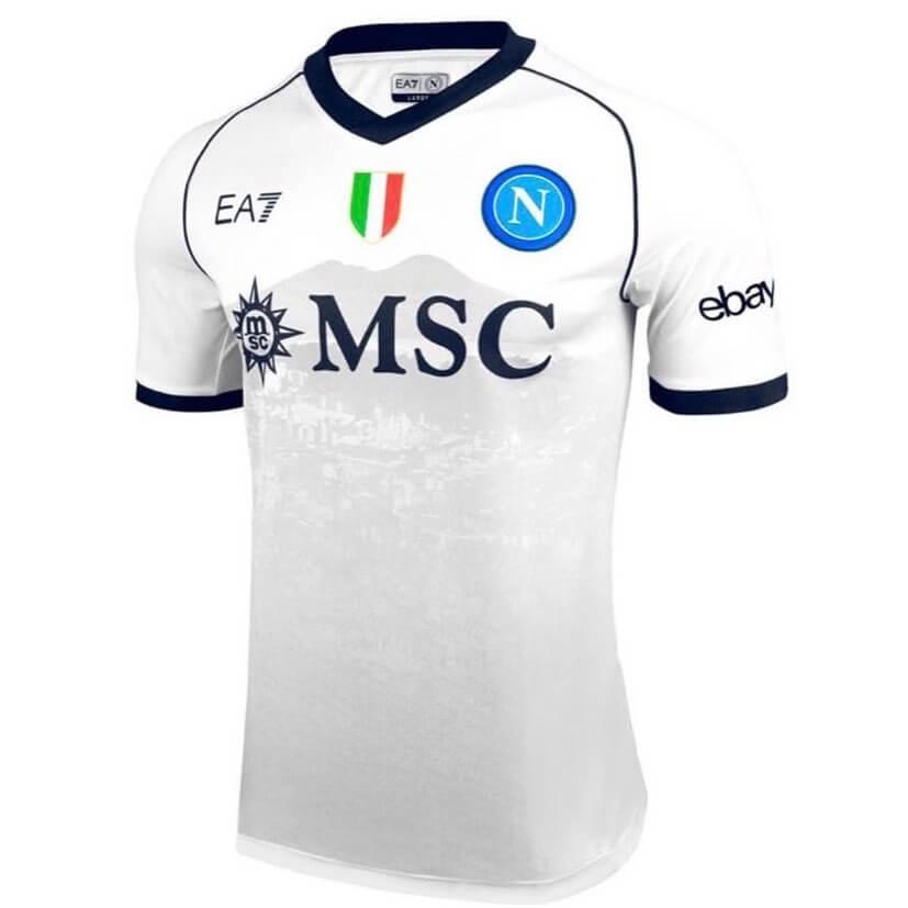 Camisa Napoli II 23/24 EA7 - Branco - Loja da Seven Oficial