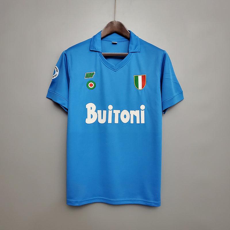 Camisa Napoli Retrô 1987/1988 Azul - Loja da Seven Oficial