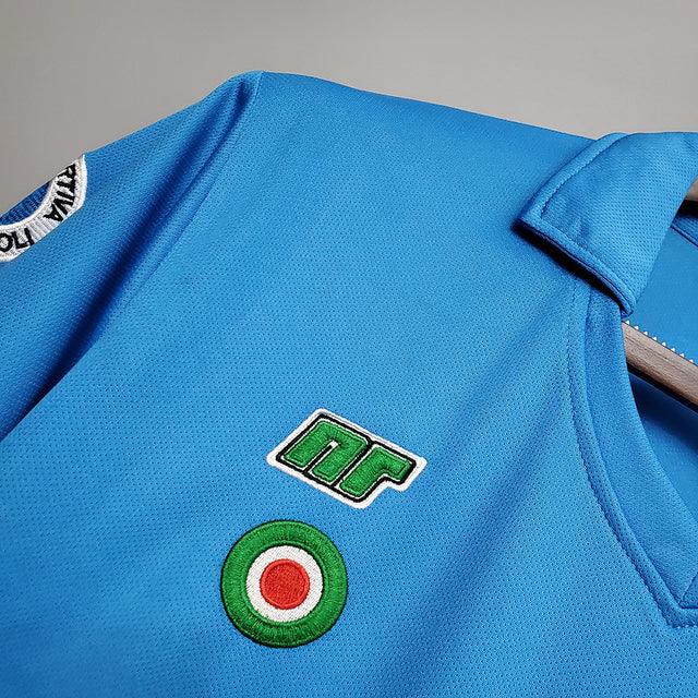 Camisa Napoli Retrô 1987/1988 Azul - Loja da Seven Oficial