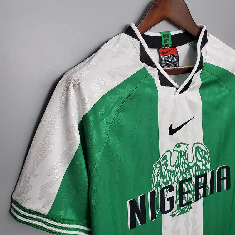 Camisa Nigéria Retrô 1996 Verde e Branca - Nike - Loja da Seven Oficial