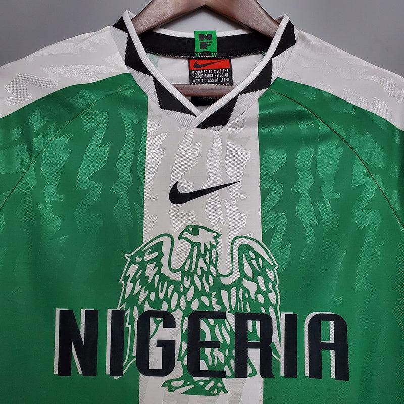 Camisa Nigéria Retrô 1996 Verde e Branca - Nike - Loja da Seven Oficial