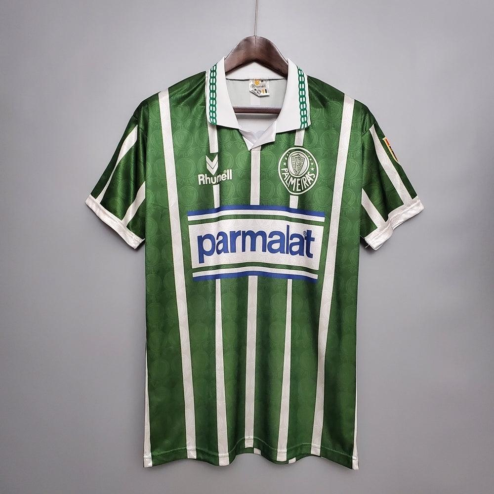 Camisa Palmeiras Retrô 9394 - Rhumell - Verde e Branca - Loja da Seven Oficial