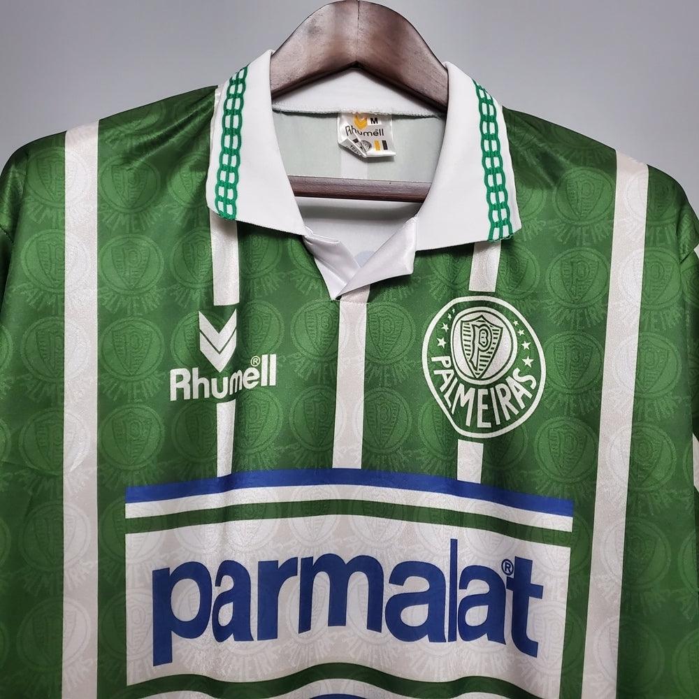 Camisa Palmeiras Retrô 9394 - Rhumell - Verde e Branca - Loja da Seven Oficial