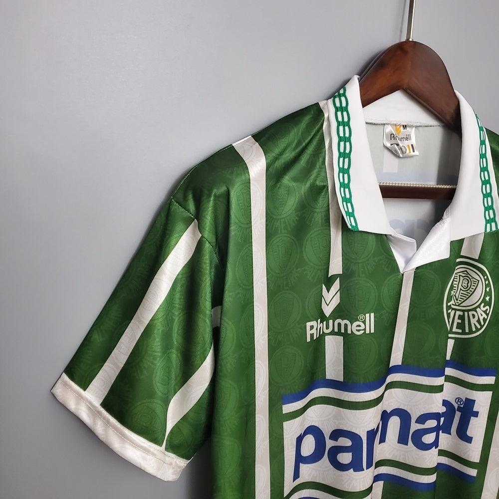 Camisa Palmeiras Retrô 9394 - Rhumell - Verde e Branca - Loja da Seven Oficial