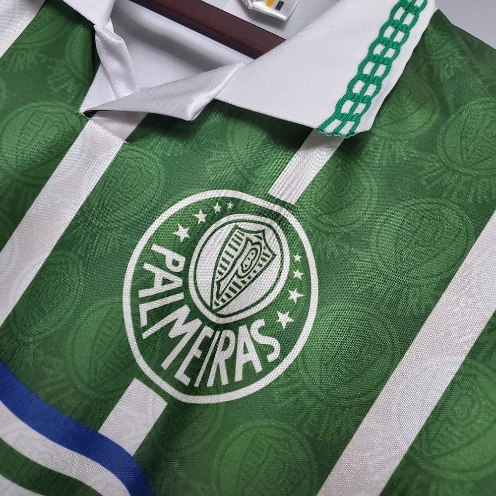 Camisa Palmeiras Retrô 9394 - Rhumell - Verde e Branca - Loja da Seven Oficial