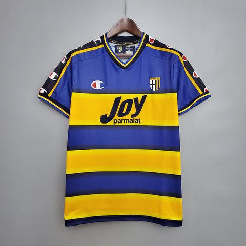 Camisa Parma Retrô 2001/2002 Azul e Amarela - Champion - Loja da Seven Oficial